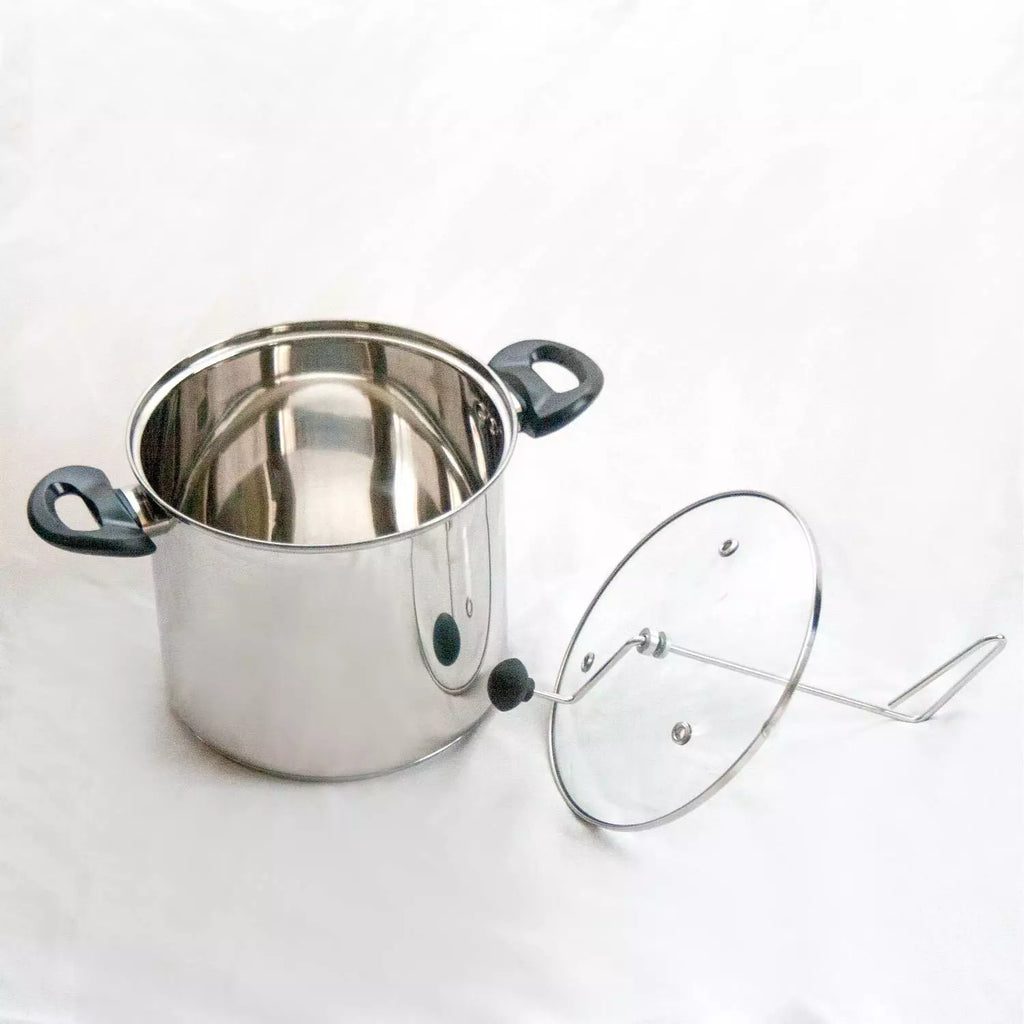 Stainless Steel Stovetop Popcorn Popper with Stirring Rod, 4.5L