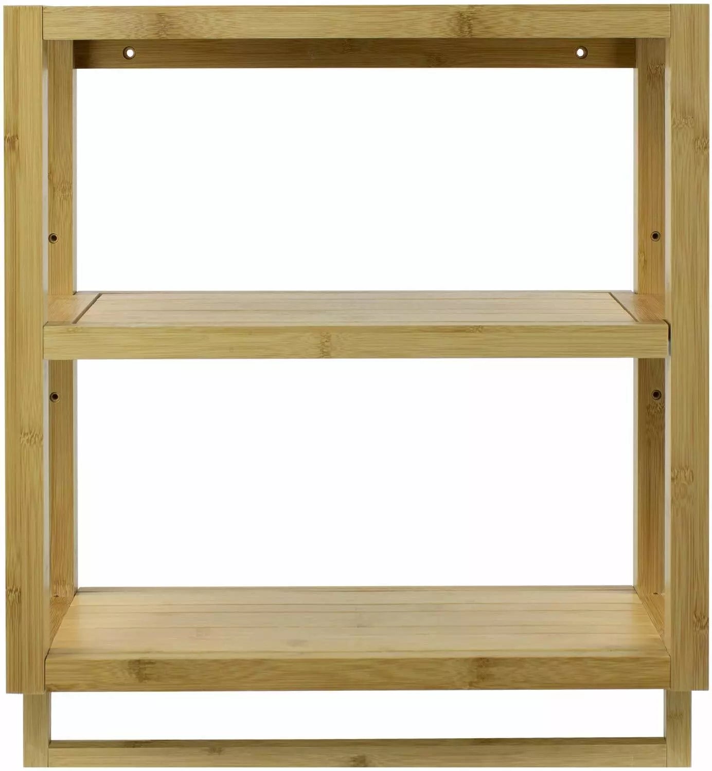 Bamboo Wall-Mounted Towel Rack and Shelf for Bathroom & Kitchen Storage