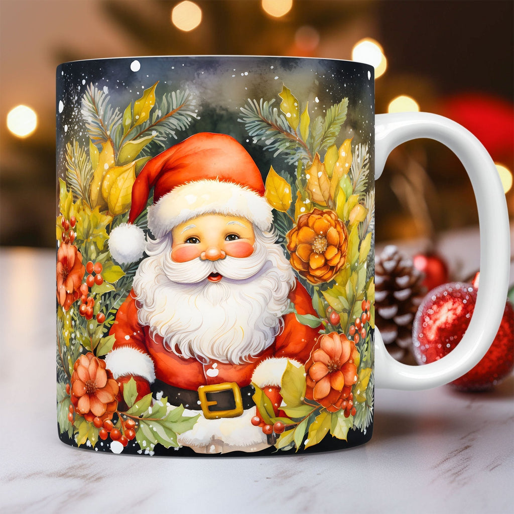 ☕ 3D Christmas Ceramic Mug – Santa & Snowman Holiday Coffee Cup