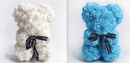 Valentine Foam Forever Rose Teddy Bear