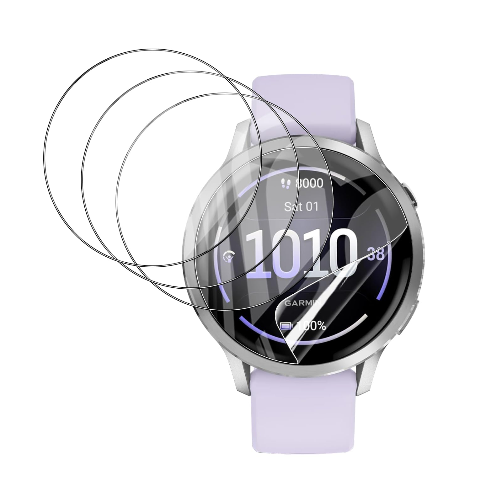 Screen Protector for Garmin Venu 4 / Venu 3S 41mm TPU Film Full Coverage 4-Pack – Clear