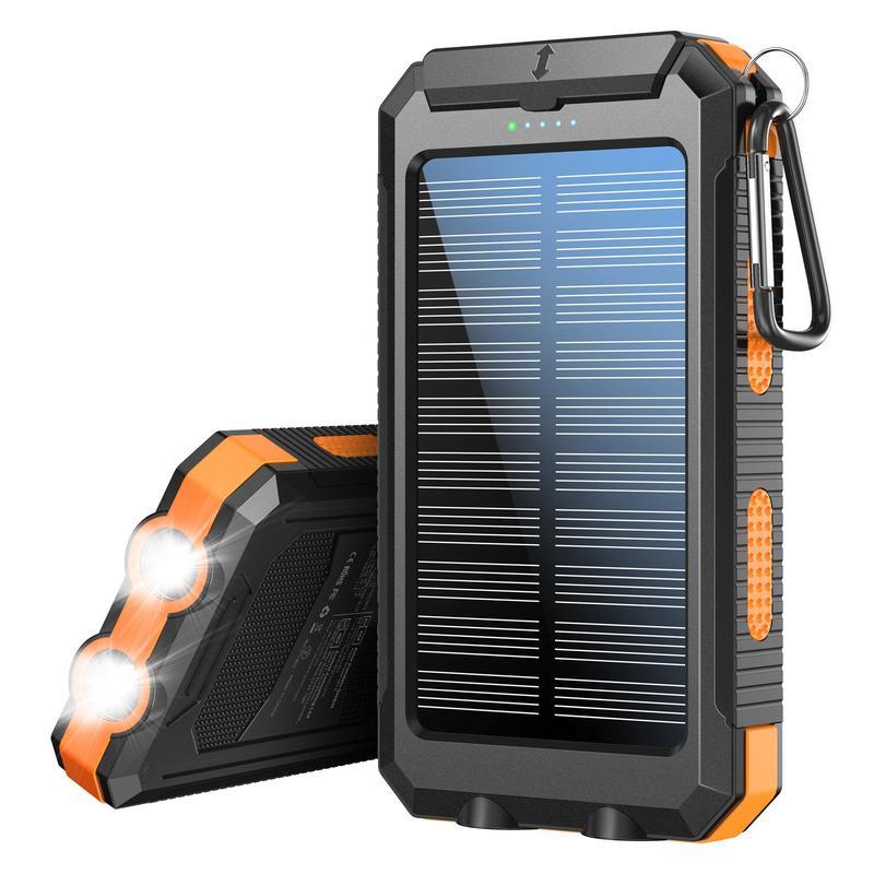🔋 8000 mAh Waterproof Solar Power Bank