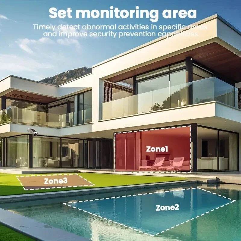 4K Solar Powered Wireless Security Camera Outdoor WiFi Waterproof