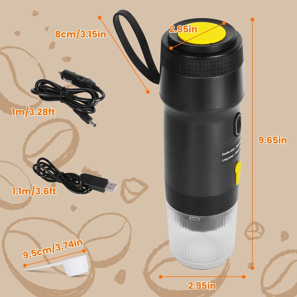 Self Heating Espresso Machine Rechargeable Travel Coffee Maker