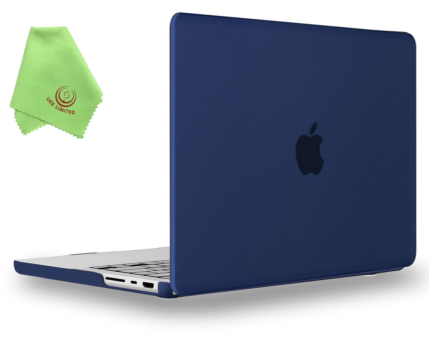 MacBook Pro 16in Matte Hard Case Cover with Microfibre Cloth Compatible Models A3403/A3186 – Navy Blue