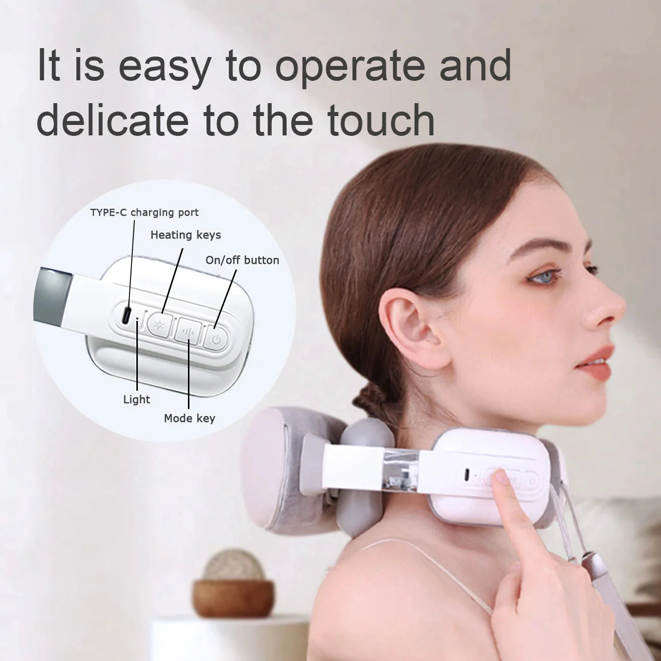 💆‍♀️ Simulated Human Finger Massage Shawl – Heated Neck and Shoulder Massager