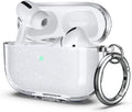 AirPods Pro Protective TPU Case Soft Transparent Shockproof Cover with Keychain – Glitter