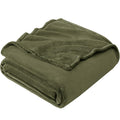 Fleece Blanket Fluffy Warm Soft Throw Double 150x200cm – Moss Green