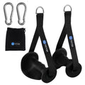 HXD-ERGO Ergonomic Gym Handles, Heavy Duty Exercise Handles for Cable Crossover Machine Tricep Exercise LAT Pull Down and Resistance Bands, Anti-slip and Anti-sweat Comfortable Grip with 2 Carabiners
