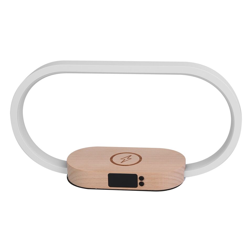 LED Bedside Lamp and Clock with USB Wireless Charger and Touch Control