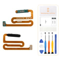 Fingerprint Sensor Flex Cable for Samsung Galaxy A12 SM-A125 Power Button On/Off Spare Part with Tools – Black