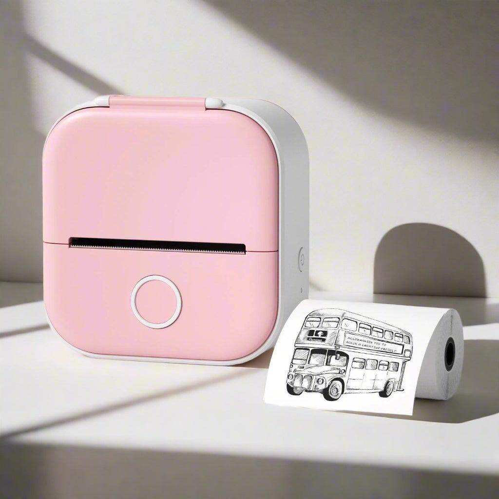 Portable inkless label printer for home use
