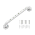 modunful Bathroom Grab Rails, Straight Stainless Steel Shower Grab Handles with Plastic-Plated Finish(Anti-Slip Grip, Luminous Circles) and Cover Flange, 48 cm