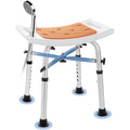 KSITEX Shower Stool Bath Chair Seat, Height Adjustable Bath Bench with Padded Seat for Seniors, Shower Seat Stool with Heavy Duty Crossbar Support, Shower Stool Chair for Inside Shower（No Shower Head）