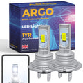 Argo H7 Led Headlight Bulb Xenon White 6000k 12v H7 477 Car Headlight Bulb Canbus Error Free High Low Dipped Main Beam Headlamp Bright Fog Car Light Bulbs 499 PX26D H7 Headlight Bulb