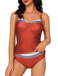 Aottori Women's Tankini Swimsuit 2 Piece Set with Shorts – Red XXL