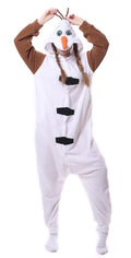 FunnyCos Unisex Animal Onesie Adult Halloween Pyjamas Cosplay Costume Hooded Loungewear Olaf,S