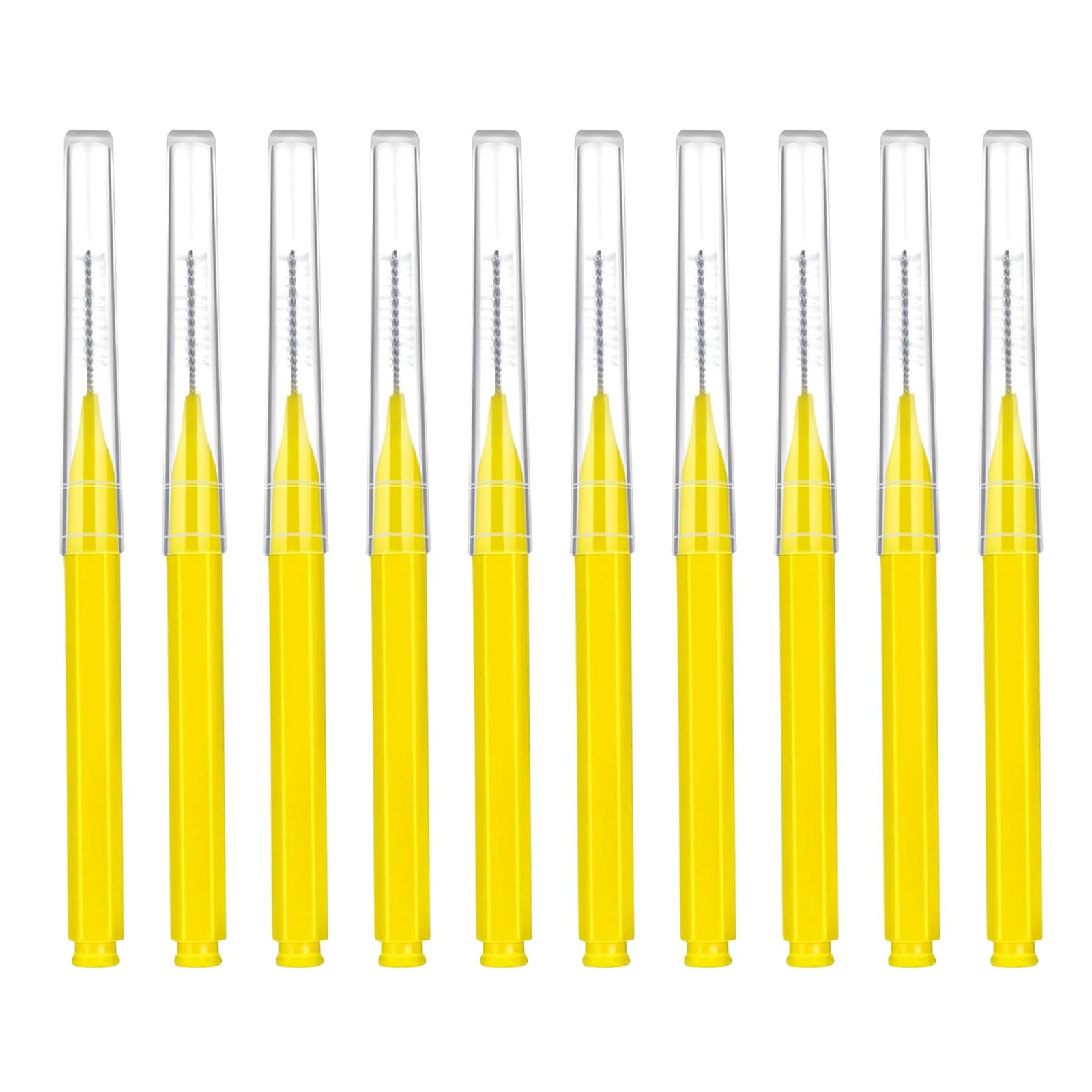 Interdental Floss Picks 30-Pack 0.7mm Disposable Dental Floss Picks Oral Care - Yellow
