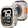 Amizee Metal Case Compatible with Apple Watch Series 10 46mm with Back Cover, Rugged Protective Bumper Cover for iWatch 46mm, Titanium