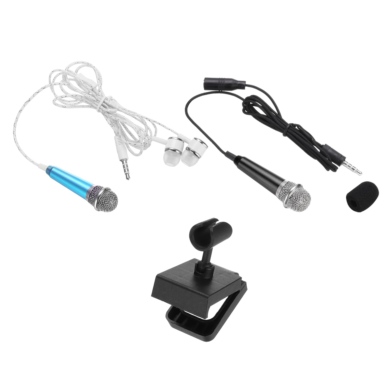 Mini Portable Clip Microphone 2pc for Phone Recording – Rose Gold/Black