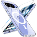 Magnetic Shockproof Phone Case with Screen Protector Anti‑Yellowing Military Grade – Transparent for Google Pixel 10/10 Pro