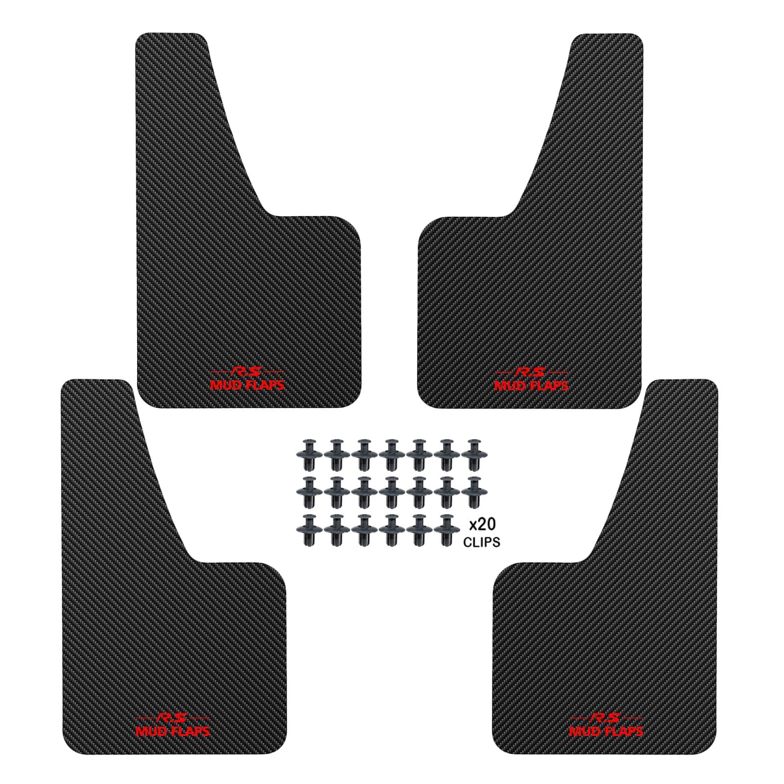 XUKEY 4pcs Carbon Fiber Effect Universal Splash Guards Mud Flaps Mudguards Fender Cover For Car Sedan Hatchback