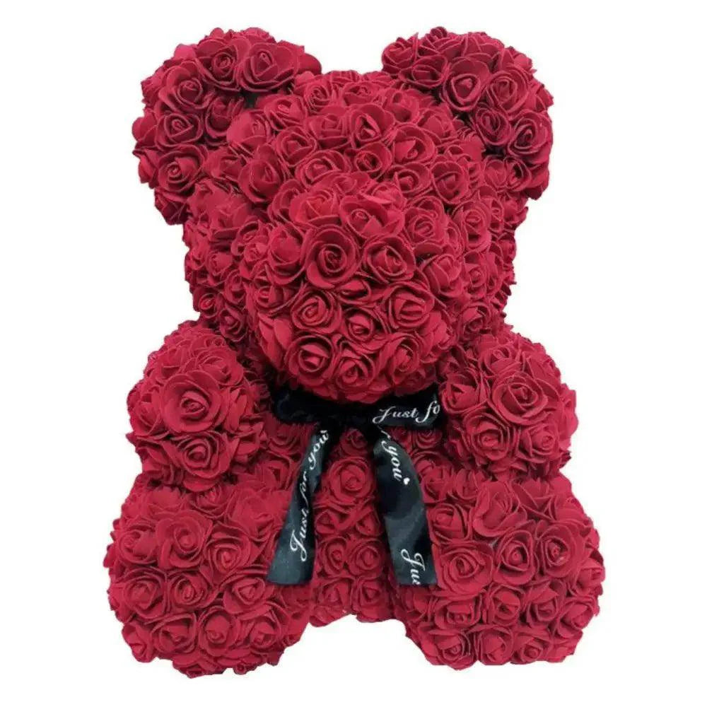 Artificial Foam Rose Panda Bear