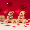 Cartoon Teddy Bear Holding Heart Plush Toy