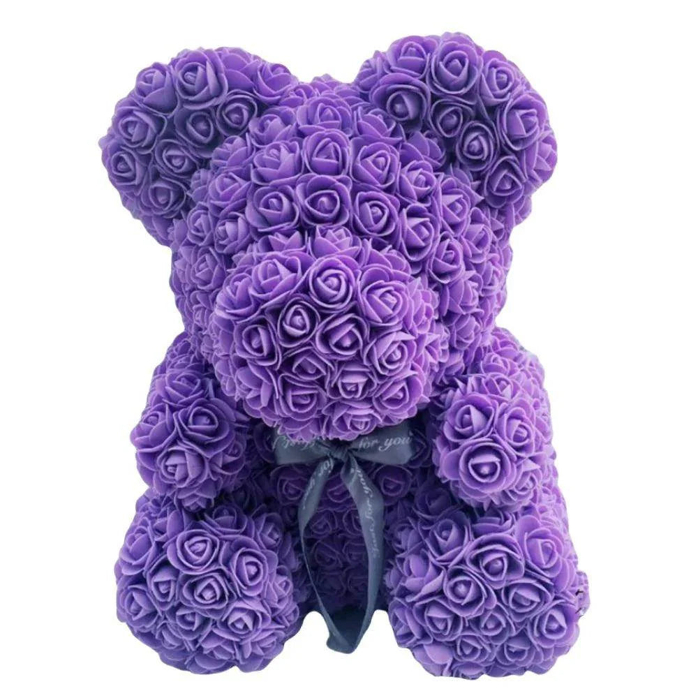 Artificial Foam Rose Panda Bear