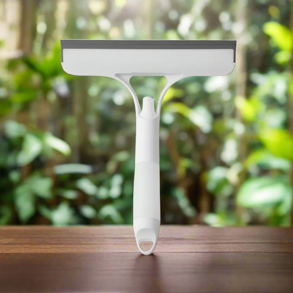 3-in-1 Glass Cleaner Tool – Window Scraper with Built-In Spray Bottle
