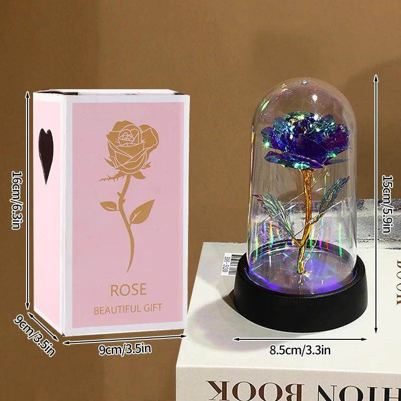 Enchanted Red Rose in Glass Dome