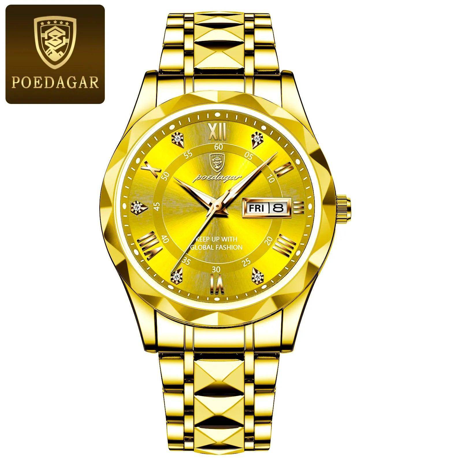 Luxury Wristwatch Stainless Steel Quartz Men's Watch