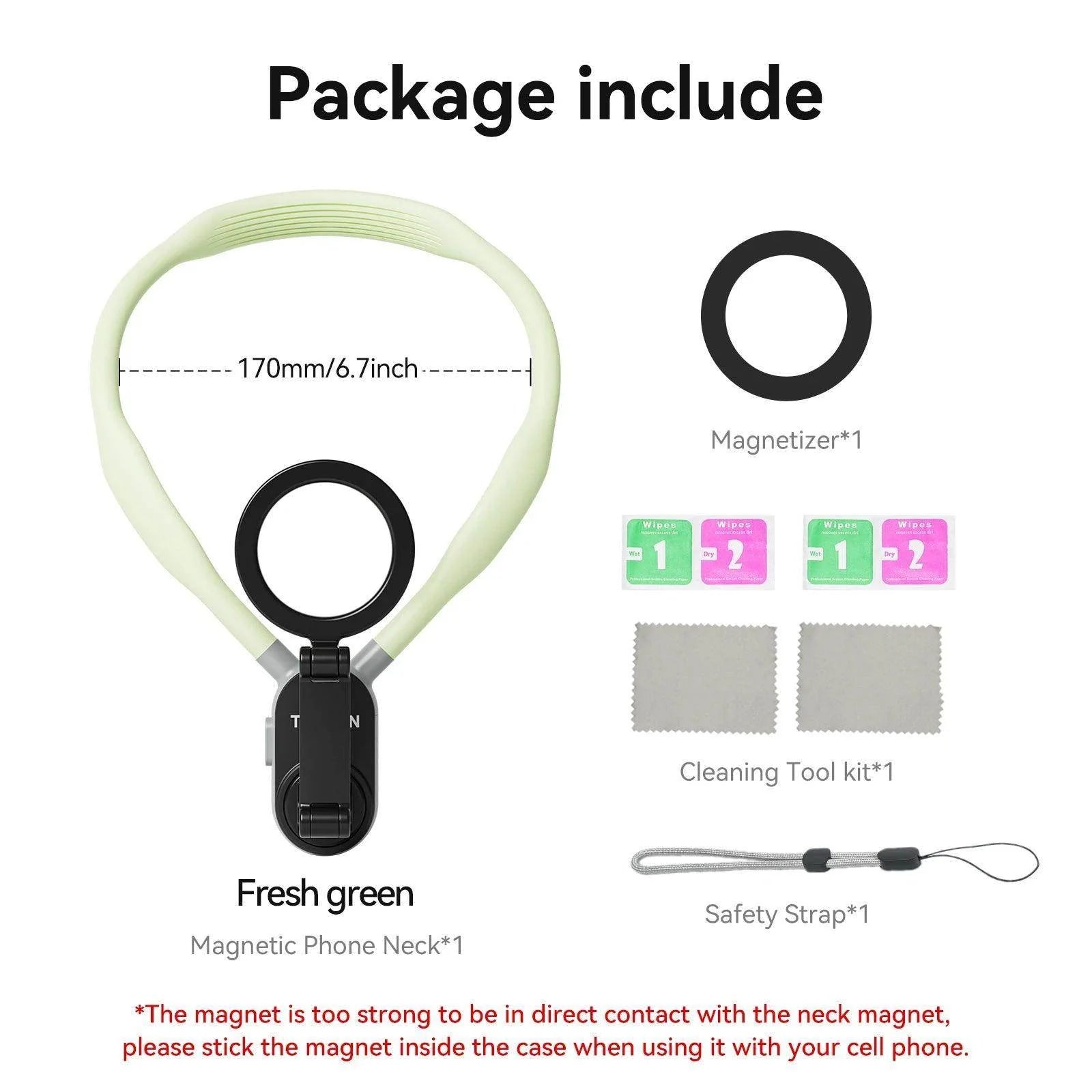 Silicone Magnetic Neck Mount for phone