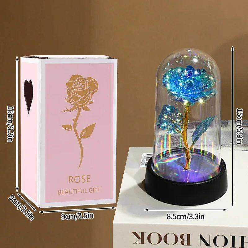 Enchanted Red Rose in Glass Dome