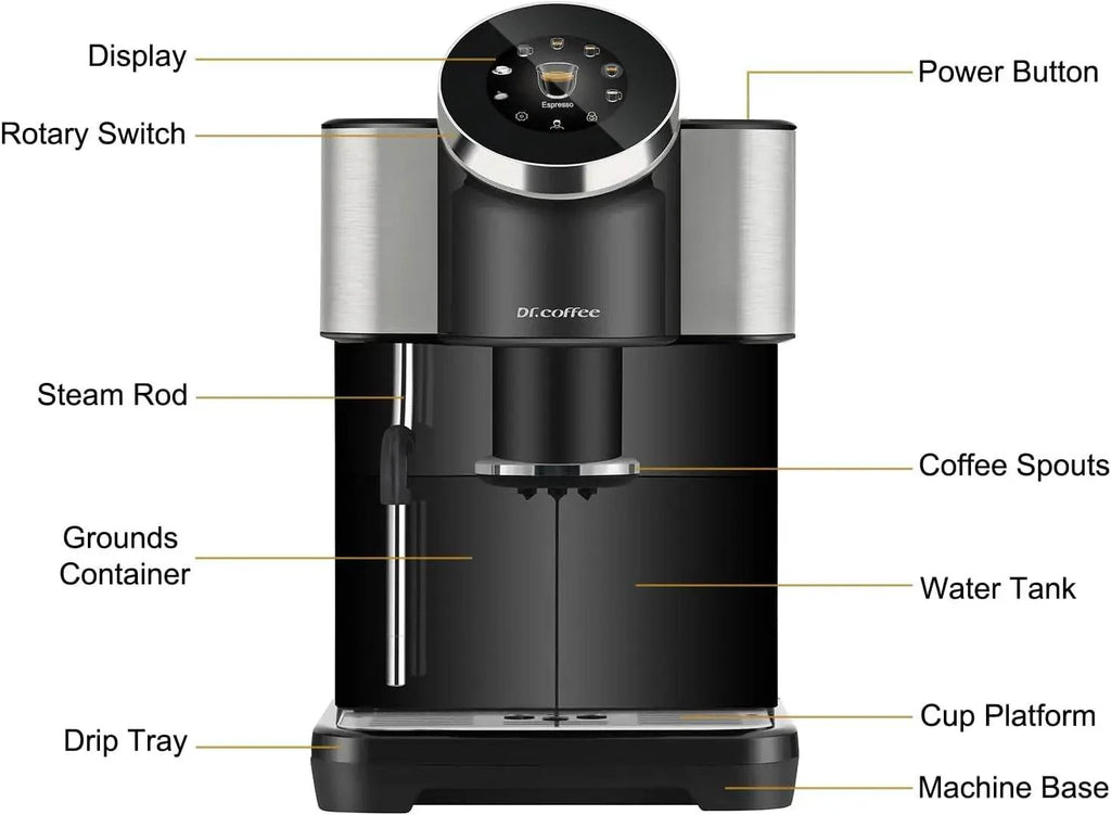 Fully Automatic Espresso Machine Bean-to-Cup Coffee Maker