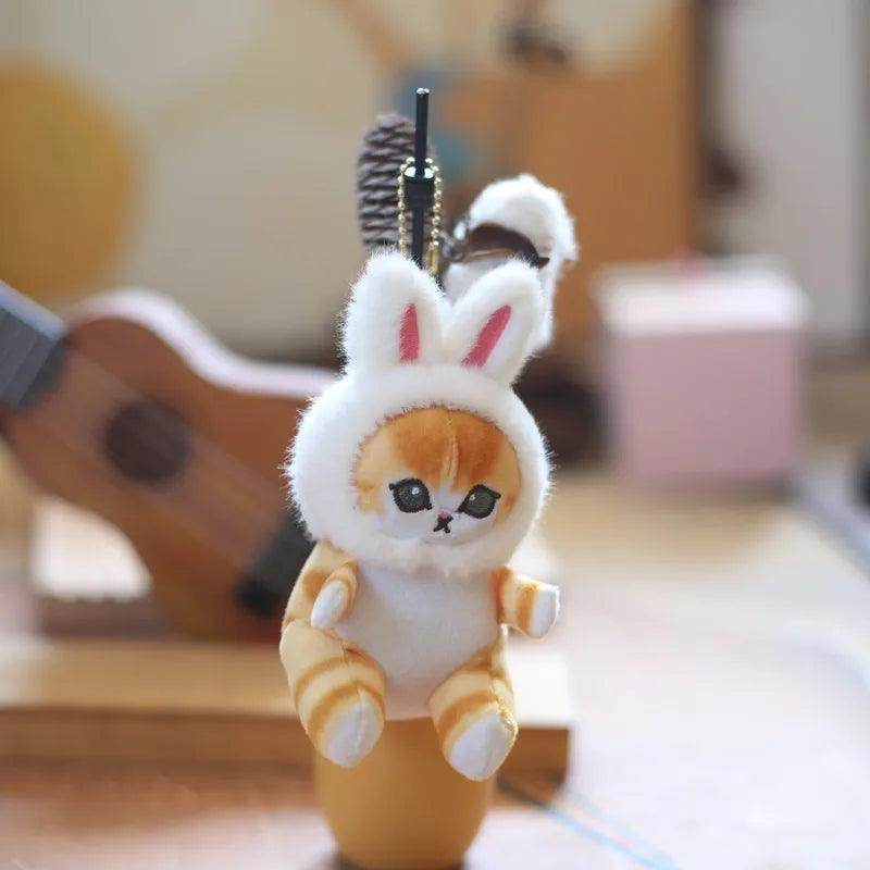 Shark Cat Fried Shrimp Plush Toy Keychain