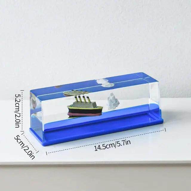 Cruise Ship Decoration Toy Fluid Drift Bottle Titanic Creative Ship