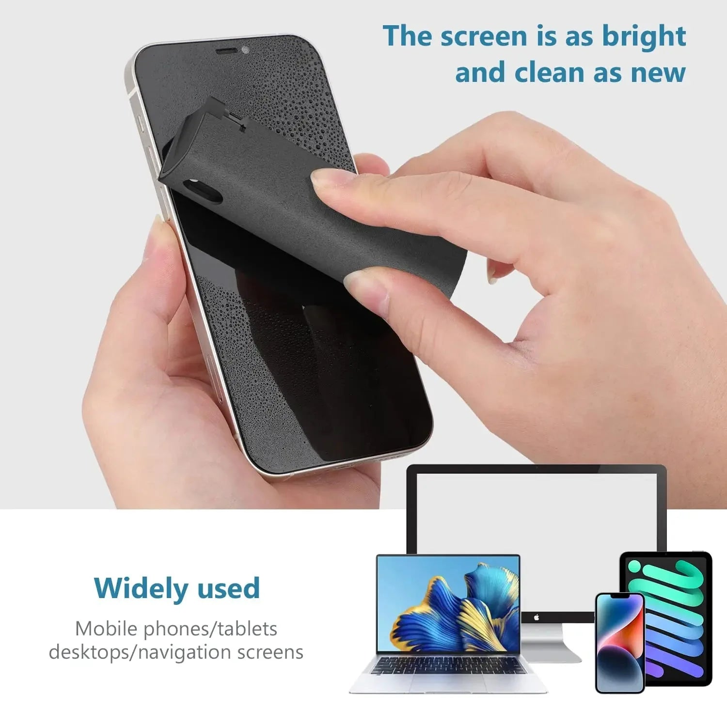 ✨ 2-in-1 Microfiber Screen Cleaner & Spray Bottle