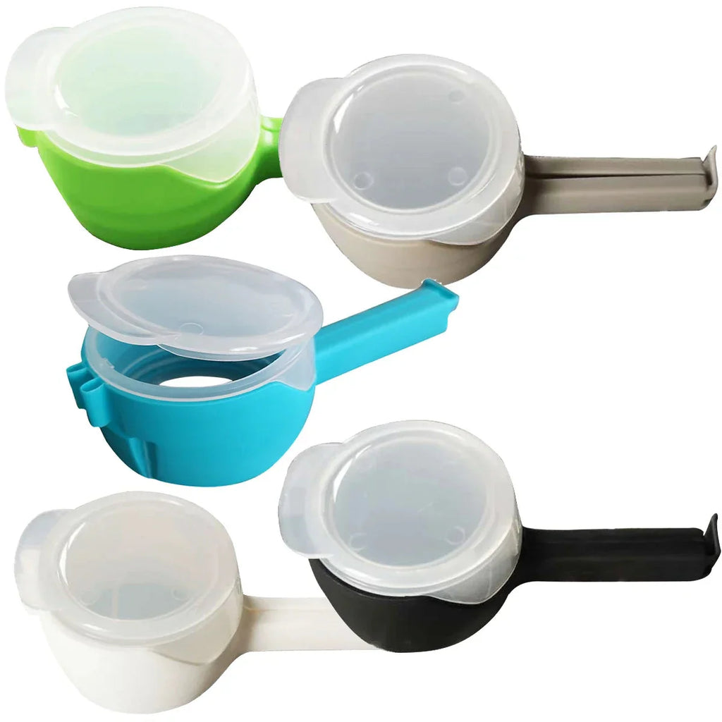 🥨 Food Storage Bag Sealing Clips with Pour Spouts