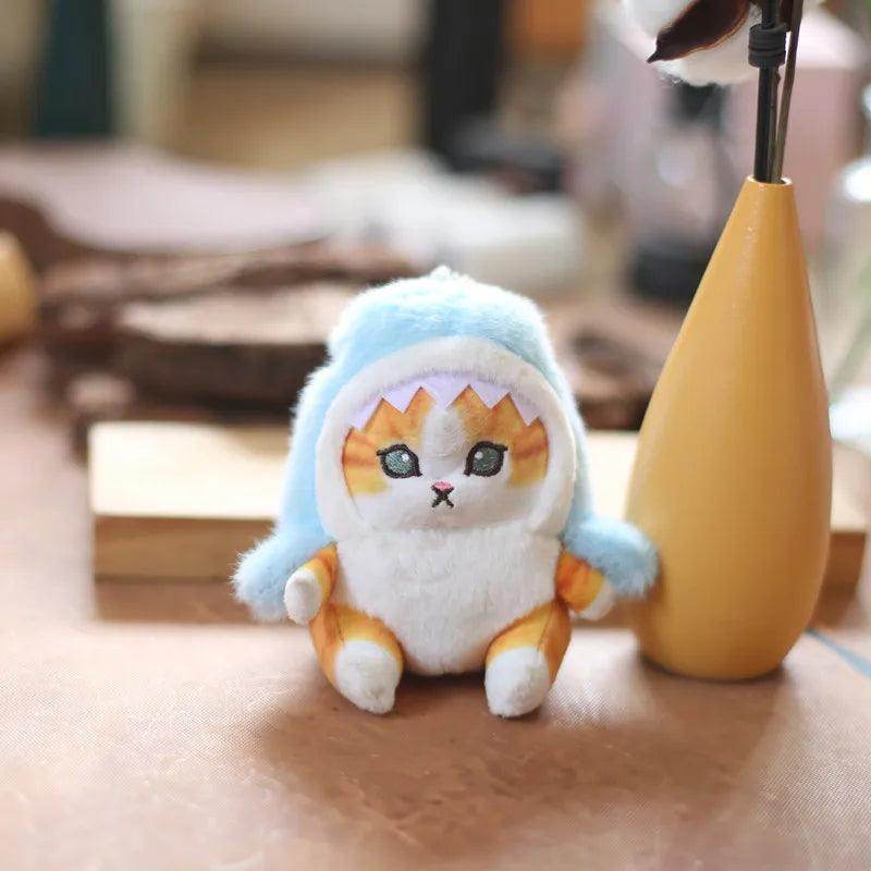 Shark Cat Fried Shrimp Plush Toy Keychain