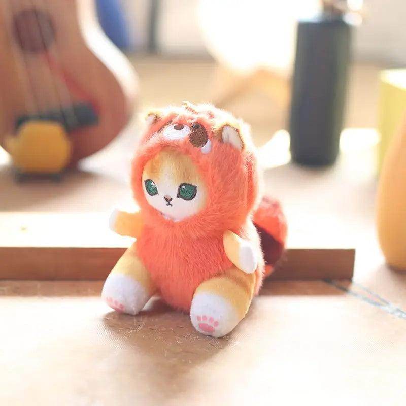 Shark Cat Fried Shrimp Plush Toy Keychain