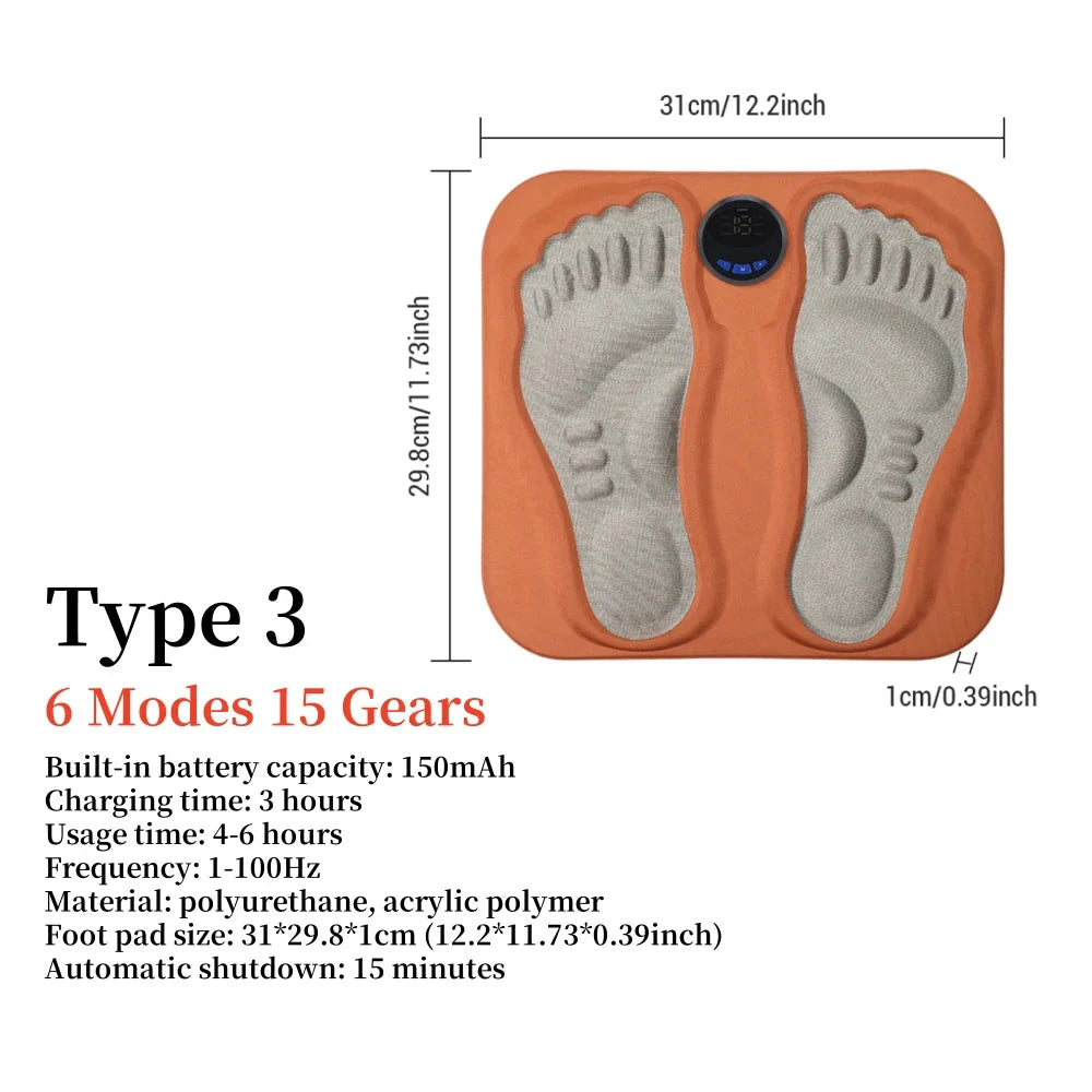 🦶 3D Foot Massage Mat – USB Rechargeable Electric Leg Massager