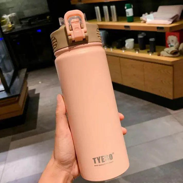 Thermos Bottle with Straw Vacuum Flask