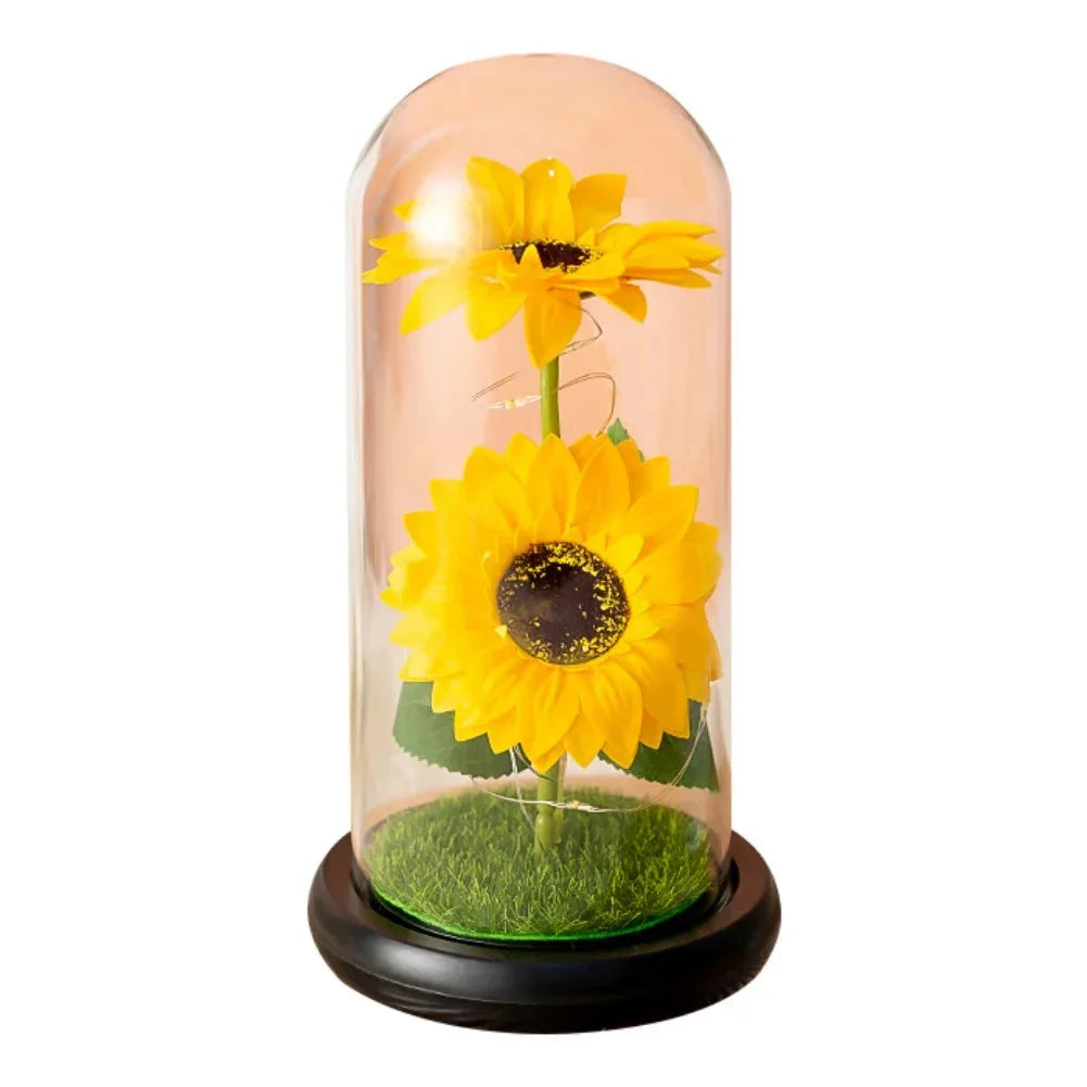 LED Glass Rose Tulip Ornament