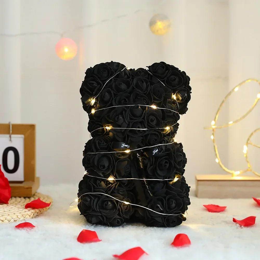 Teddy Rose Flower Bear with Gift Box