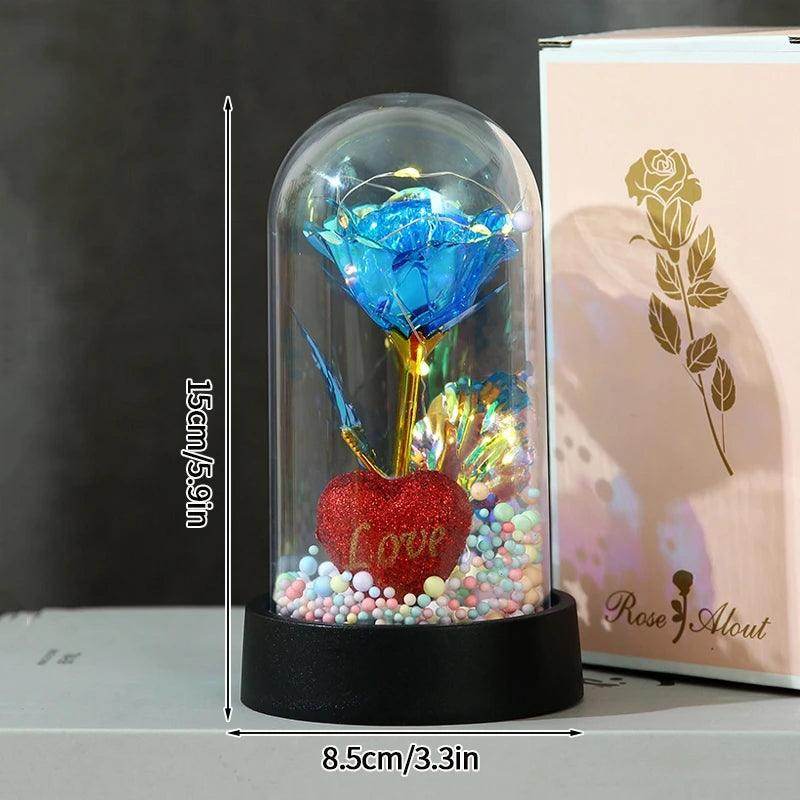 Enchanted Red Rose in Glass Dome