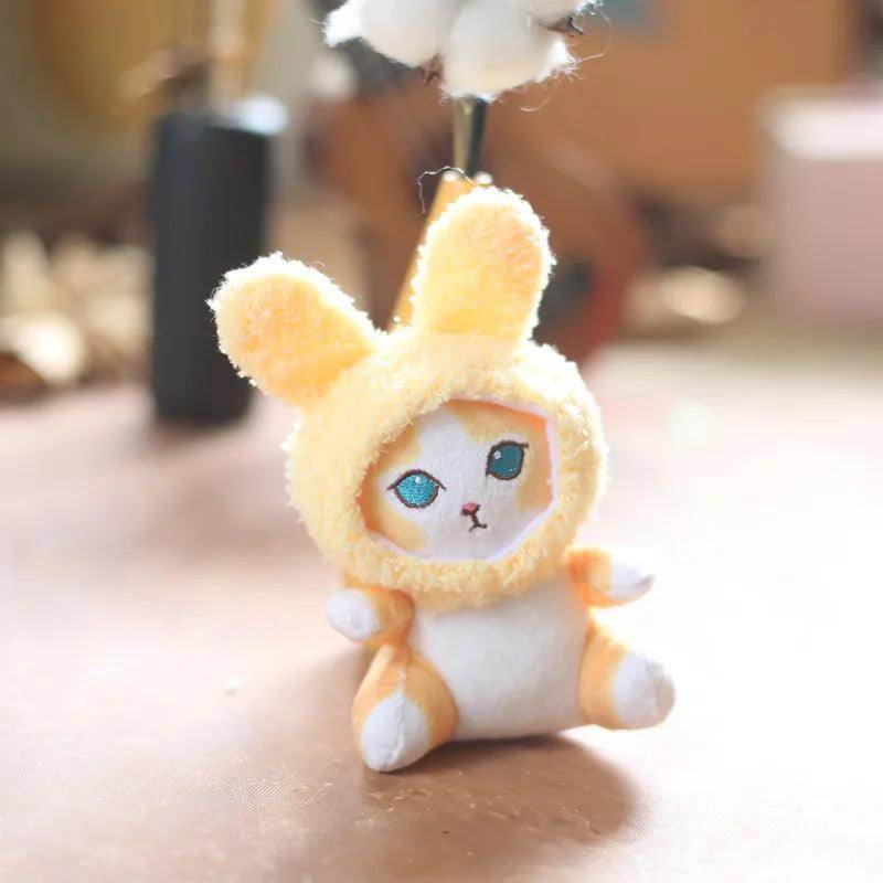 Shark Cat Fried Shrimp Plush Toy Keychain