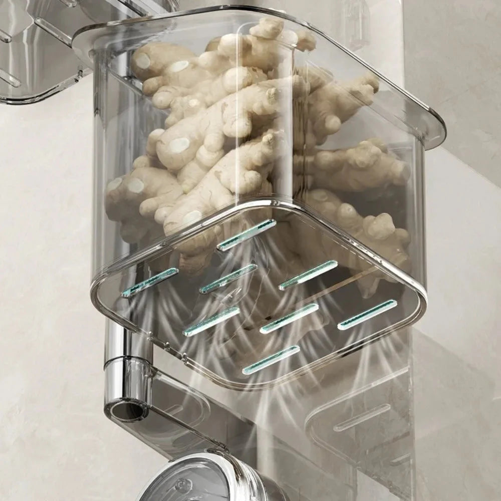 🧼 Wall-Mounted Rotatable Storage Basket