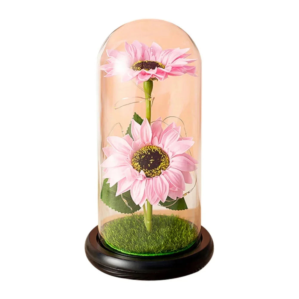 LED Glass Rose Tulip Ornament