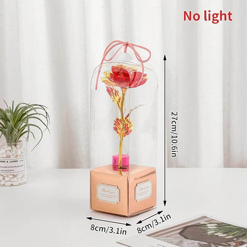 Enchanted Red Rose in Glass Dome